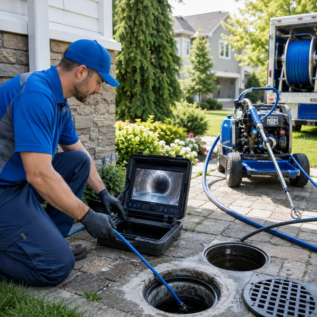 Outdoor drain cleaning professionals serving Sweeny, TX